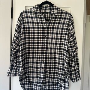 Madewell Black and White Bridgeport Plaid Flannel - Size XS